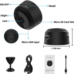 SROPX A9 1080P Full HD Spy Hidden Wireless CCTV IP Camera support upto 64gb Home Spy Camera image 3