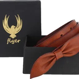 flyer Women Casual, Formal, Evening, Party Tan Genuine Leather Belt image 5