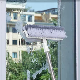 meejeek Multifunctional 3 in 1 Floor Scrub Brush 180°Rotating wall Corner cleaning Wiper Microfibre Wet and Dry Brush image 3