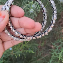 rcl Silver Pearl Silver Bangle Set image 4