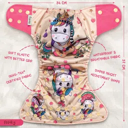 deedry Washable Reusable No Leakage Babies Cloth Diapers (3 months-3 years)(5-18kg)(3) image 3