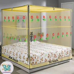 covercraze double bed 6x7 feet without stand machhardani /macher jali/mosari Polyester Washable Adults Mosquito Net image 5