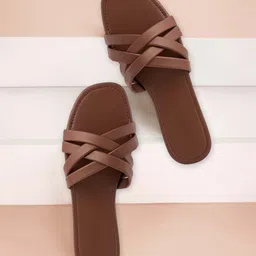 Women Trending Flat Sandals l Stylish Slipper For Women's, Girl's Outdoor & Party Wear Flats Sandal-image-0