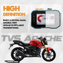 friendzon Screen Guard For TVS APACHE RTR 160 4V / 200 4V 2025 [Not Tempered Glass] Bike Crash Guard image 2