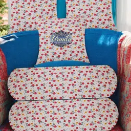 urmila creation Microfibre Bolster Pack of 5 Floral 2 Bolster 3 Cushion-picture-16