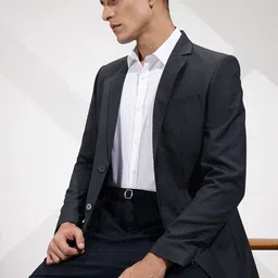 invictus Men Striped Single Breasted Formal Blazer-picture-32