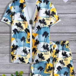 mumin Men Night Suit Set Multicolor Printed-picture-11