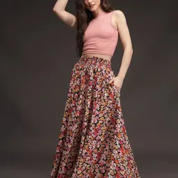 dolsia Women Flared Multicolor Viscose Rayon Trousers-picture-22