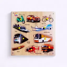 laandle LA&LE Shoppie’s Wooden Colorful Educational Board for Kids with Knobs Puzzle Rattle-picture-26