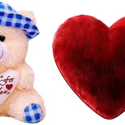mhk HEART & BUTTER BLUE CAP Soft Stuffed Toy - 18 cm-picture-16