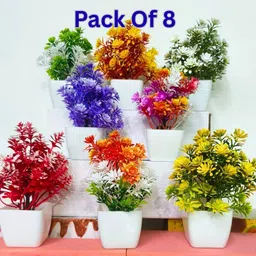 etech Multicolor Wild Flower Artificial Flower with Pot-picture-11