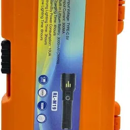 picstar RL-M19 150W Metal Torch | Zoomable LED Flashlight | 3000mAh Battery Torch image 3