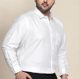 metronaut plus Men Regular Fit Solid Spread Collar Formal Shirt image 3
