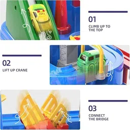 my kafers Adventure Track Car Toy Set for Kids image 5