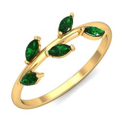 KUBERBOX Matviyko 18KT Gold Emerald Ring-1.5gm-picture-13