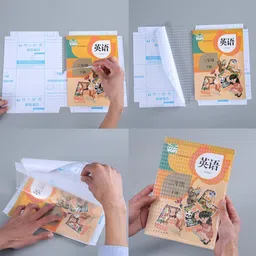 gopallal 30pcs Transparent Self Adhesive Book Cover Plastic Waterproof Plastic Book Cover Regular Notebook 30 30 Pages image 3