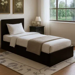 mintwud from pepperfry Seto Single Bed in Wenge Finish with Box Storage image 1