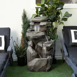 expleasia Rock Waterfall Water Fountain for Home & Garden-picture-38