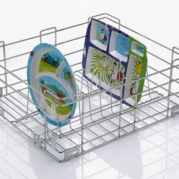 verito Cutlery Kitchen Rack Plate Basket 19X20X8 Inch / Kitchen Cabinet / Kitchen Rack / Kitchen Utensils Steel-picture-15