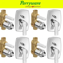 parryware Crust concealed Diverter Body with Concealed Upper Part set of 4 pic 097 Crust Diverter with upper trim | Hot and Cold water Mixer | Complete set Diverter Faucet-picture-22