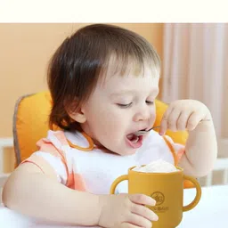 zozobaa Silicone Baby Drinking Open Tiny Cup with Two Handles | Bpa-Free, Non Sippy Cup- Food Grade Silicone image 4