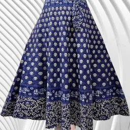 tankaviss Women Printed Regular Dark Blue Skirt-picture-27