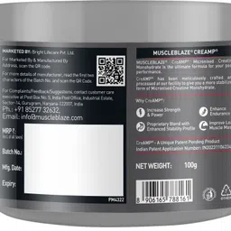 muscleblaze Micronised Creatine Monohydrate CreAMP Powder with Shaker, Trustified Certified Creatine image 5