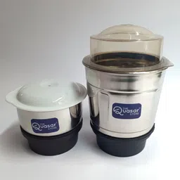 the quasar store Combo Chutney Jar Mixer Jar (180ml 600ml) Fit on 2 Lock & 4 Teeth Coupler Mixer Juicer Jar-picture-13