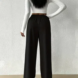 progeny Women Solid Black Track Pants image 2