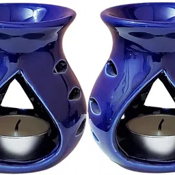 landslide Ceramic 97 Aroma Burner, Blue (7.5 X 9.5 cm) Diffuser Set-picture-10