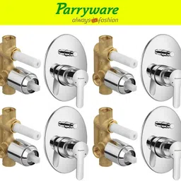 Claret concealed Diverter Body with Concealed Upper Part set of 4 pic 233 Claret Diverter with upper trim | Hot and Cold water Mixer | Complete set Diverter Faucet-image-1