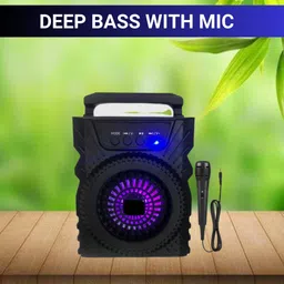 GUGGU 301 (PORTABLE BLUETOOTH SPEAKER) with Karaoke Mic, 6Hrs Playtime XC479 5 W Bluetooth Laptop/Desktop Speaker-picture-38