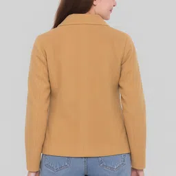 warmlay Polyester Blend with Suede/Velvet Finish Solid Coat For Women image 2