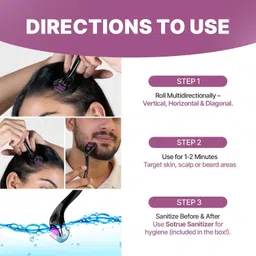 Ramya beauty care GORAKH Beard Growth and Skin Care Derma Roller 0.5mm for Beard Growth and Skin Care | Titanium Microneedle Roller image 4