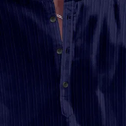 nnc Men Striped Cotton Silk Straight Kurta image 4