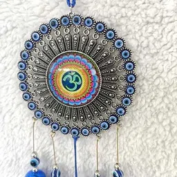 aperol design Om Metal Wind Chime for Positive Energy, Home Temple & Balcony Décor Stainless Steel Windchime image 2