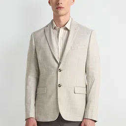 Arrow Slim-Fit Single Breasted Dobby Formal Blazer-picture-17