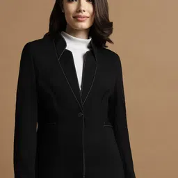 Allen Solly Woman Single Breasted Notched Lapel Collar Slim Fit Blazer-image-64