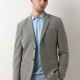 SELECTED Notched Lapel Long Sleeves Slim Fit Cotton & Linen Single-Breasted Blazers-picture-22