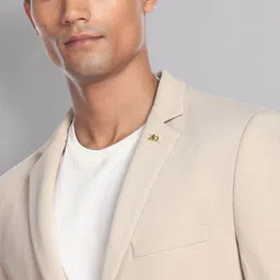 AD By Arvind Textured Single-Breasted Slim-Fit Formal Blazer image 3