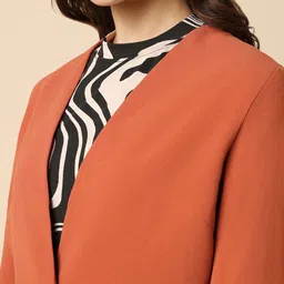 Allen Solly Woman Shawl Collar Long Sleeves Single-Breasted Formal Blazer image 2