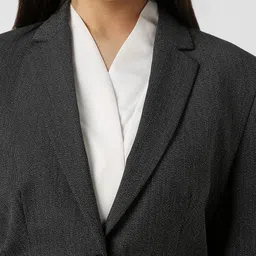 Van Heusen Woman Self Design Single-Breasted Formal Blazer image 3