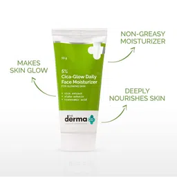 The Derma co. 5% Cica-Glow Daily Face Moisturizer with Alpha Arbutin & Tranexamic Acid 50g image 5
