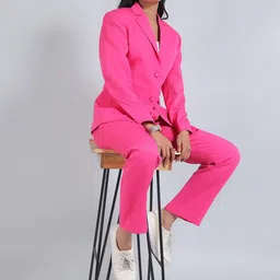 Talethread Notched Lapel Collar Single-Breasted Casual Blazer image 2