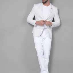 Crimsoune Club Printed Notched Lapel Single Breasted Slim Fit Blazer image 2