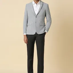 Allen Solly Slim Fit Notched Lapel Single Breasted Formal Blazer image 5