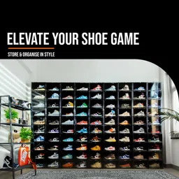 SNEAKARE Unisex Black Pack of 2 Front Drop Shoe Storage Organizer image 5