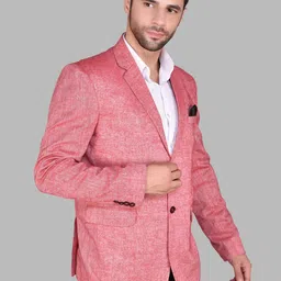 PRINTCULTR Notched Lapel Collar Single-Breasted Blazers-picture-24