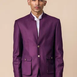 Tasva Men Slim-Fit Bandhgala Blazers image 4