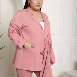 theRebelinme Plus Size Single-Breasted Casual Blazer image 3